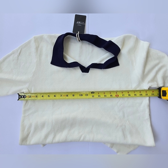 Qingway Chic White Polo Shirt -Size M - Picture 3 of 5